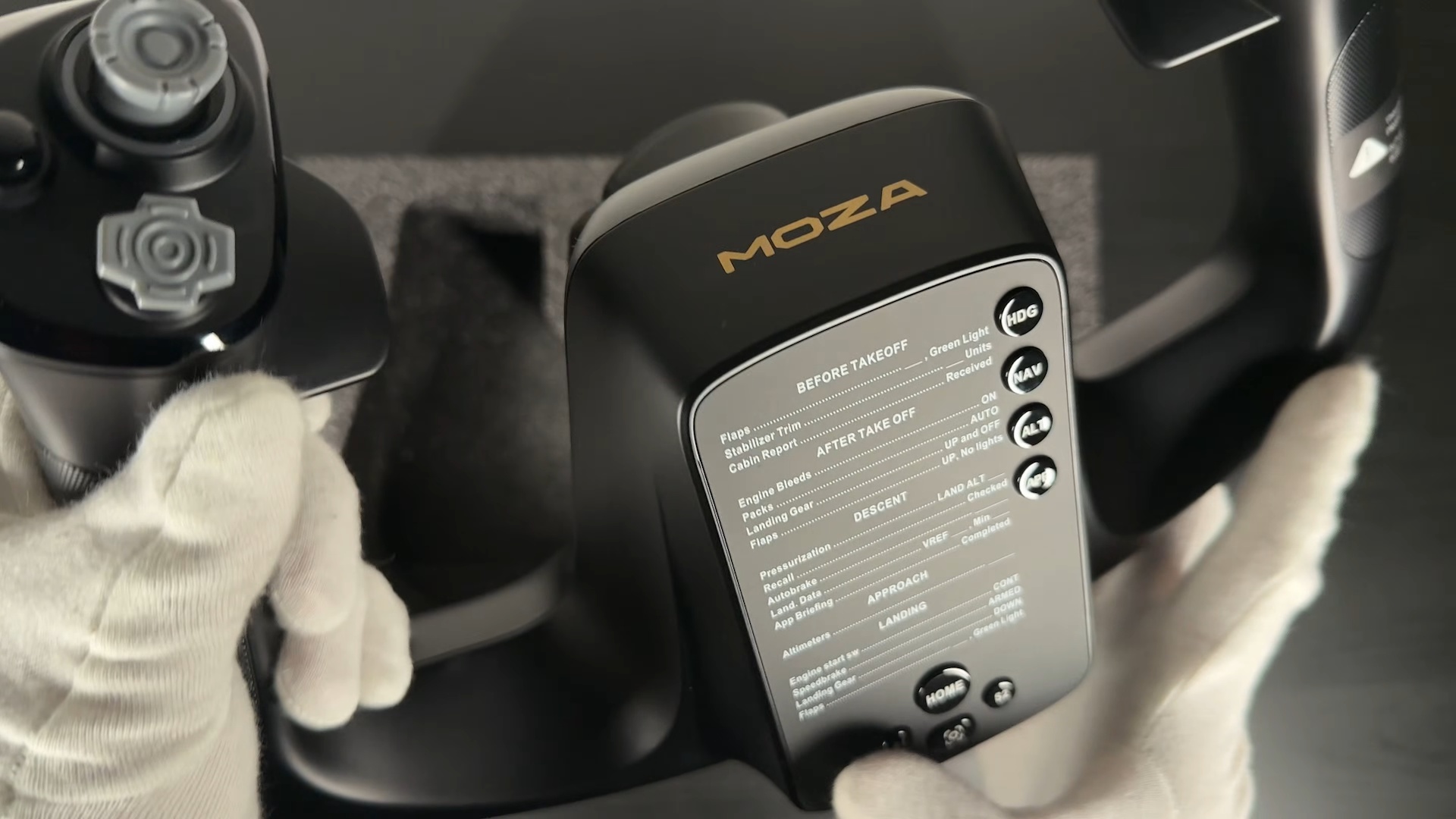 Joug Moza Racing MFY Yoke r&eacute;aliste pour simulateur d&rsquo;avion avec commandes personnalisables