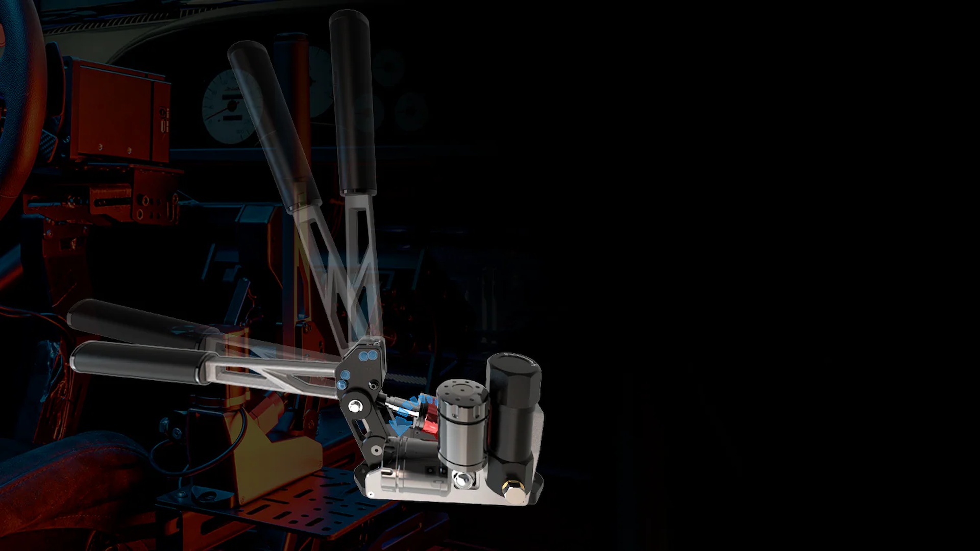 Simagic TB-RS avec poign&eacute;e r&eacute;glable multi-angles pour ergonomie optimale en simracing